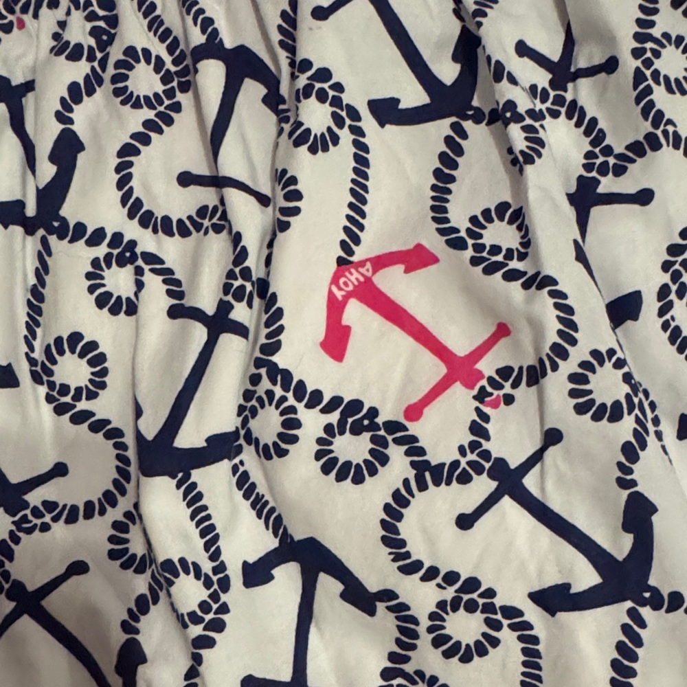 Lilly Pulitzer Navy and Pink Anchor Mini Skirt - Picture 4 of 4